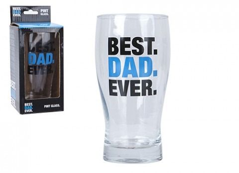 Printed Best Dad Ever Pint Glass