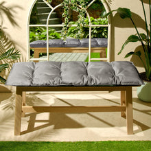 Load image into Gallery viewer, 2 Seater Water Resistant Bench Pad, 110cm x 40cm - Grey or Green