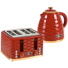 Load image into Gallery viewer, Kettle and Toaster Set 1.7L Rapid Boil Kettle &amp; 4 Slice Toaster