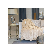 Load image into Gallery viewer, Beige Electric Heated Throw Over Blanket