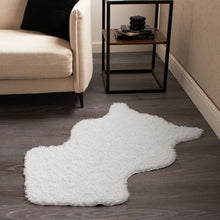 Load image into Gallery viewer, Curly Sheepskin Faux Fur Rug, White - 60 x 90cm