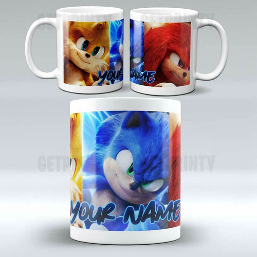 Personalised Sonic the hedgehog Mug - Tails Knuckles