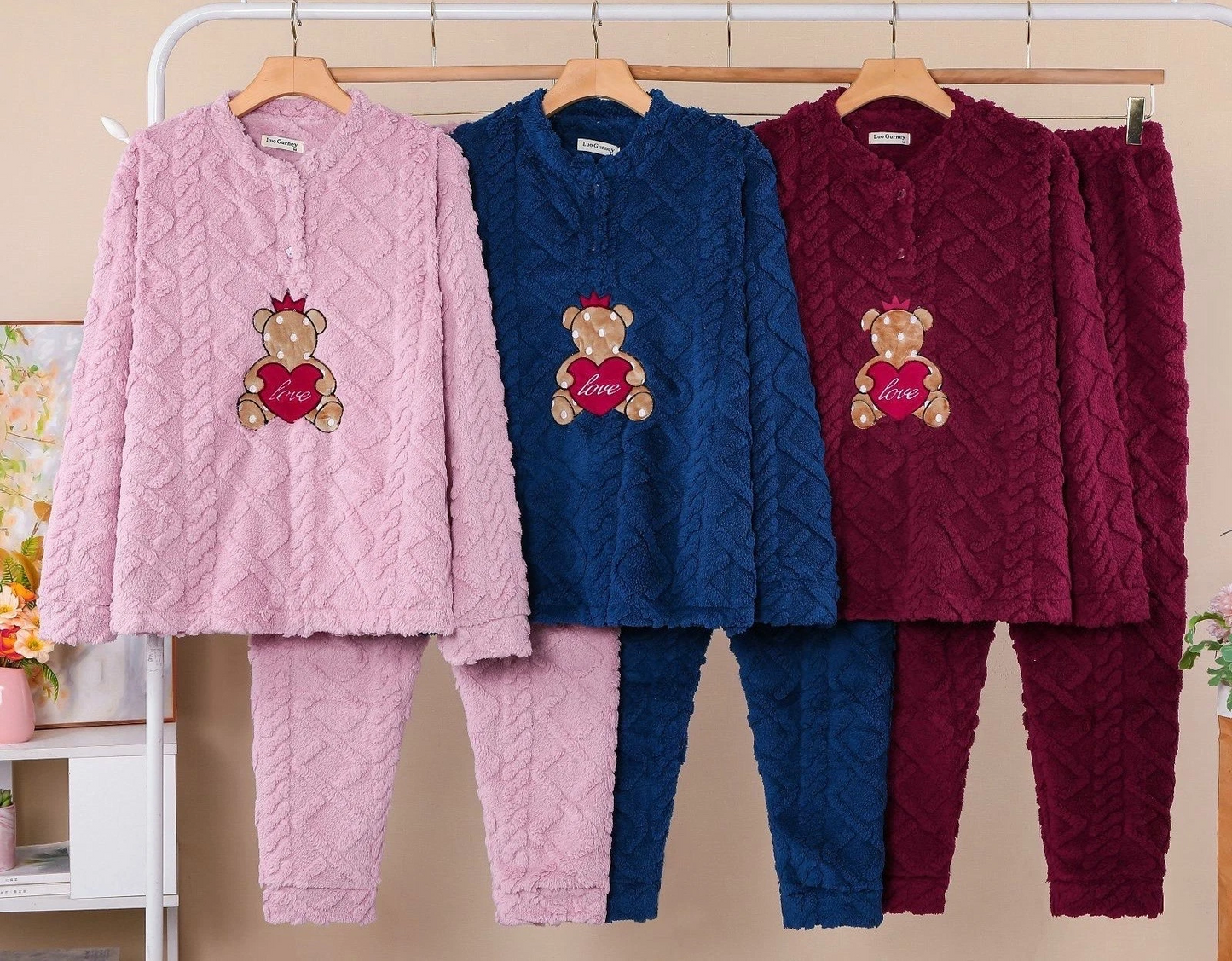 Womens Pyjama set Supersoft Long Sleeve Nightwear
