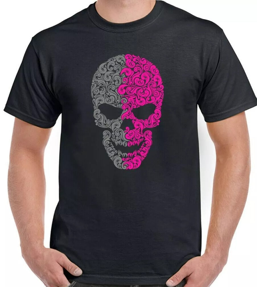Cotton Mens Pattern Scull Tshirt