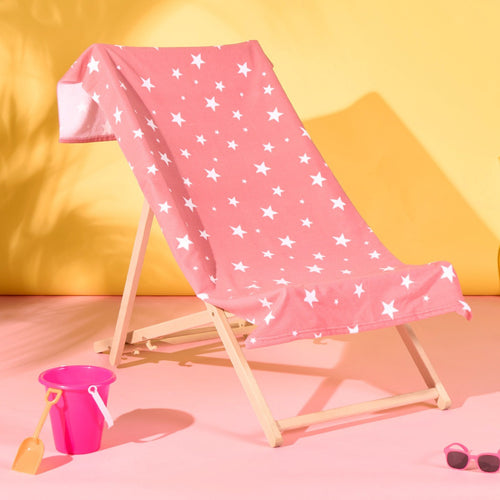 Star Print Beach Towel - Blush