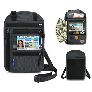 Multifunctinal RFID Security Neck Travel Bag