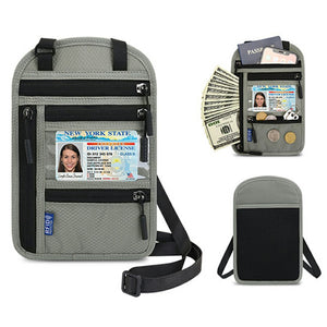 Multifunctinal RFID Security Neck Travel Bag