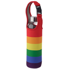 Load image into Gallery viewer, Reusable 500ml Glass Water Bottle with Protective Neoprene Sleeve - Somewhere Rainbow