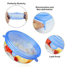 Load image into Gallery viewer, 6 pcs Magic Silicone Stretch Lid Reusable Wrap Covers