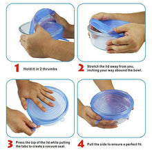 Load image into Gallery viewer, 6 pcs Magic Silicone Stretch Lid Reusable Wrap Covers