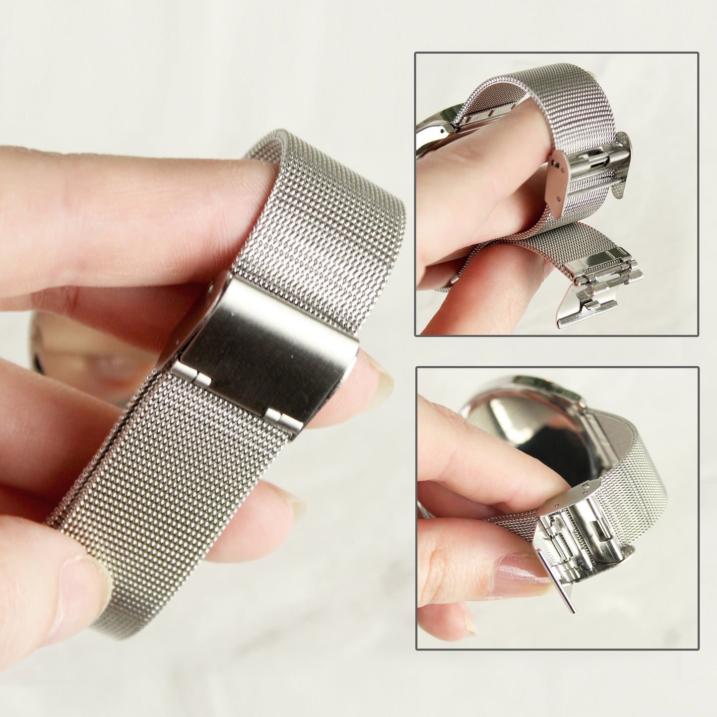 Personalised Silver with Mesh Style Strap Ladies Watch