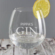Load image into Gallery viewer, Personalised Gin Balloon Glass