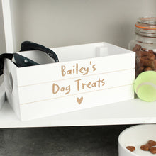 Load image into Gallery viewer, Personalised Free Text Heart White Wooden Crate