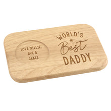 Load image into Gallery viewer, Personalised World&#39;s Best Wooden Coaster Tray
