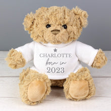 Load image into Gallery viewer, Personalised Born In Teddy Bear