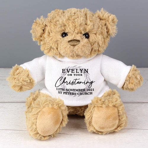 Personalised On Your Christening Teddy Bear