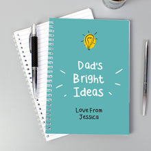 Load image into Gallery viewer, Personalised Bright Ideas A5 Notebook
