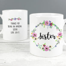 Load image into Gallery viewer, Personalised Floral Mug