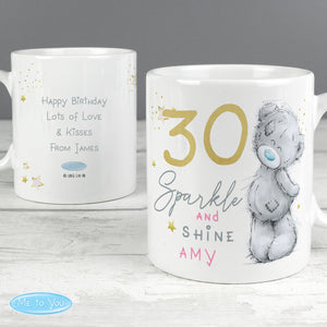 Personalised Me To You Sparkle & Shine Birthday Mug - any age