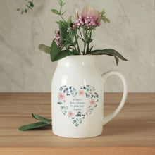 Load image into Gallery viewer, Personalised Floral Heart Flower Jug