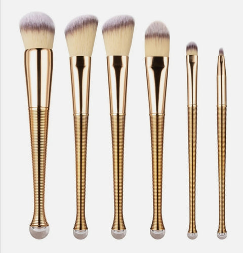LaRoc 6pc Professional Makeup Artist Brush Set Kit Cosmetic Foundation Blush