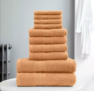 10 Pc Towel Bale Set 100% Combed Cotton