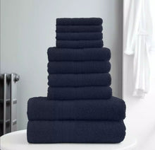 Load image into Gallery viewer, 10 Pc Towel Bale Set 100% Combed Cotton