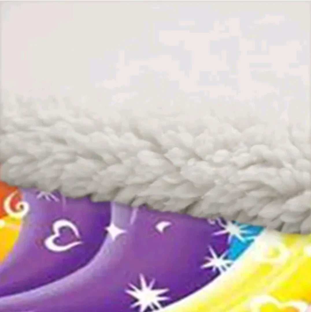 Colourful Unicorn Sherpa Throw