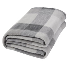 Load image into Gallery viewer, Tartan Check Winter Fleece Throw Over Bed Warm Soft Blanket