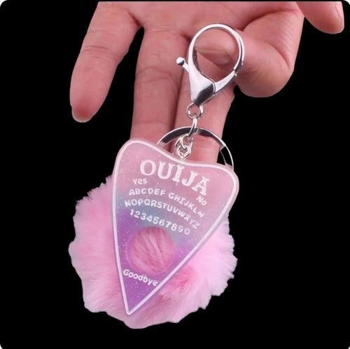 Ouija Pink Pom Keyring / Bag Charm