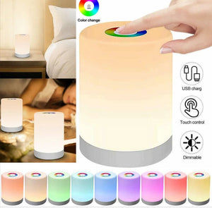 Rechargeable LED Touch Control Night Light Bedside Table Mood Lighting Lamp