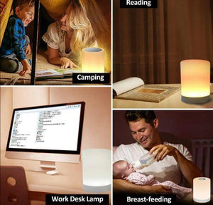 Rechargeable LED Touch Control Night Light Bedside Table Mood Lighting Lamp