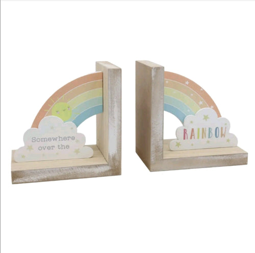 Wooden Rainbow Bookends