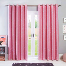 Load image into Gallery viewer, Stars Blackout Eyelet Curtains