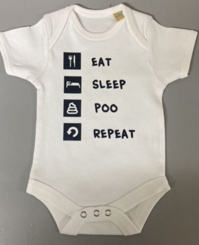 Eat Sleep Poo Repeat Baby Vest