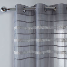 Load image into Gallery viewer, Latina Diamante Eyelet Voile Net Curtains