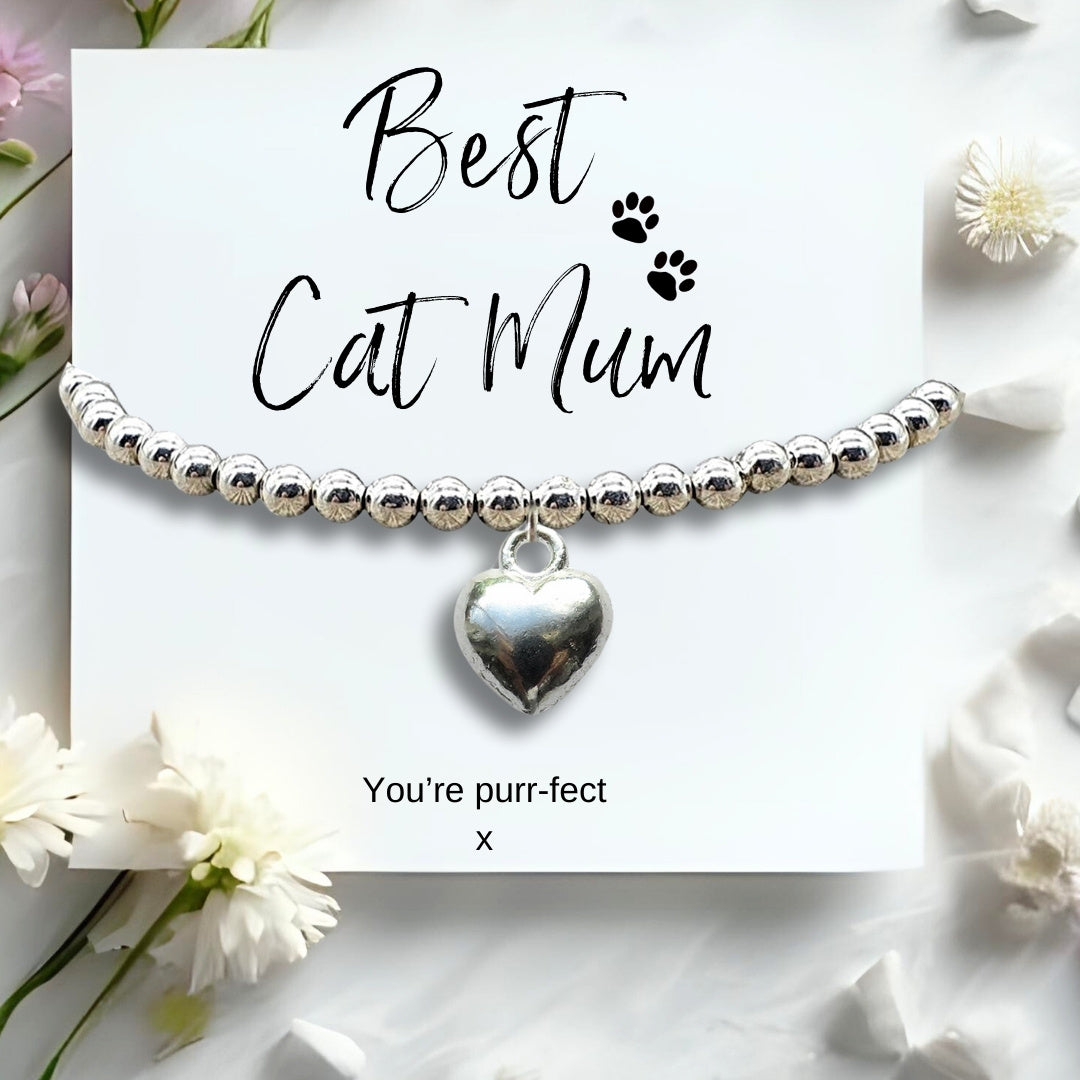 Best Cat Mum Bracelet and Gift Card