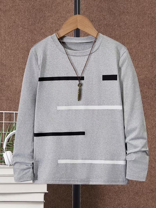 Long-Sleeve Basic Round-Neck T Shirts