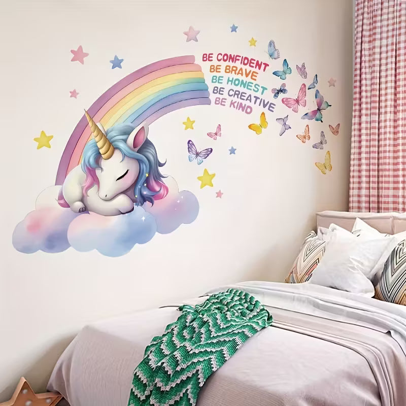 Inspirational Rainbow Unicorn Wall Stickers