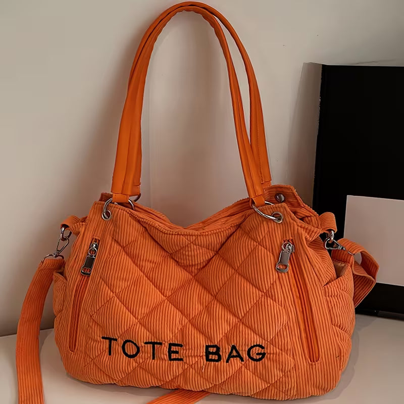 Women's Large Capacity Corduroy Handbag