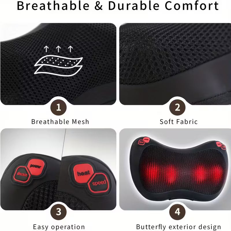 Back Massager With Heat, Massage Pillow