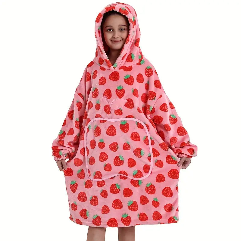 Oversized Flame Retardant Cozy Wearable Blanket Hoodie