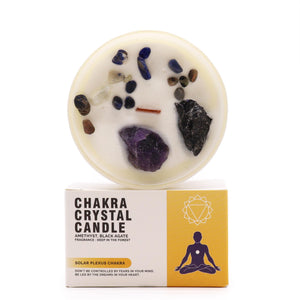 Chakra Crystal Candles - Solar Plexus Chakra