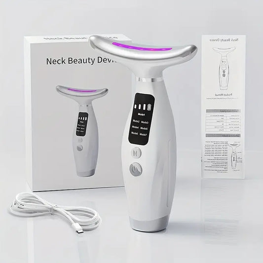 7-in-1 LED Facial Massager & Neck Beauty Device