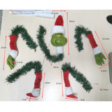 Grinch Stuffed Stuck Garland Elf Arm Leg Head Ornaments Christmas Tree Decorations