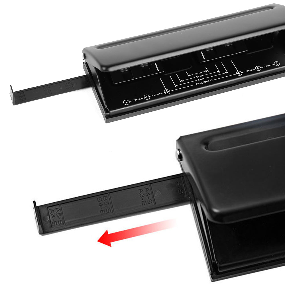 6-Hole Paper Filofax Puncher A4 A5 A6 Adjustable Metal Organiser Hole Puncher