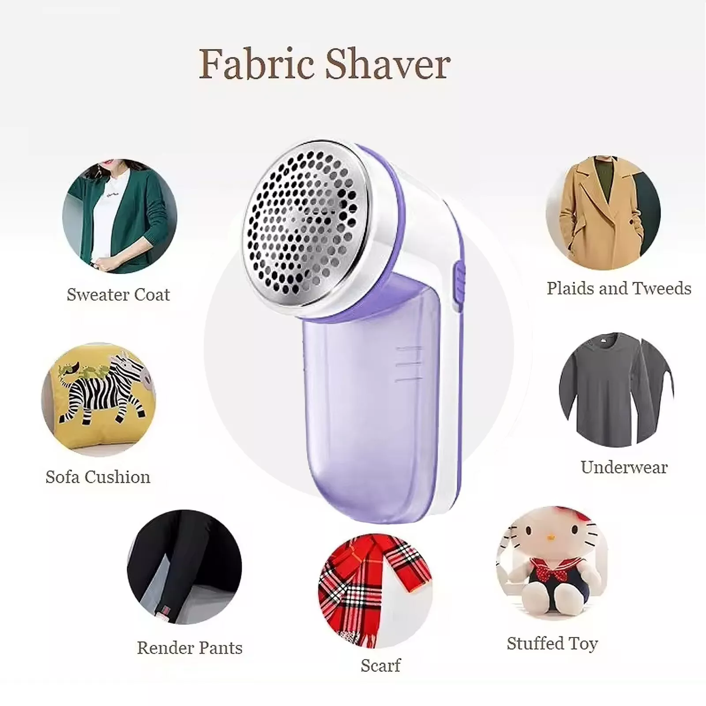 Mini Fabric Shaver Lint Remover USB Rechargeable Bobble Fluff Cleaner