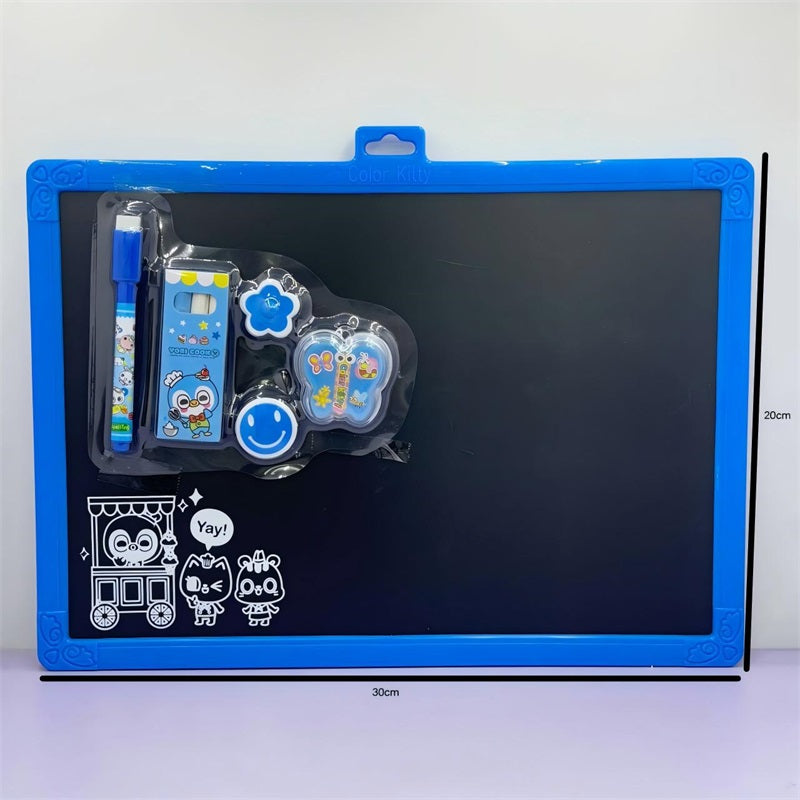 Kids Magnetic Writing Board Set Erasable Drawing Panel with Marker Cartoon Accessories