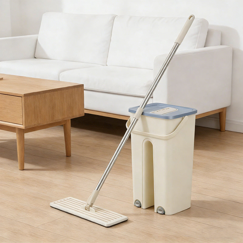 5L Flat Mop Bucket Set With 2 Mop Pads