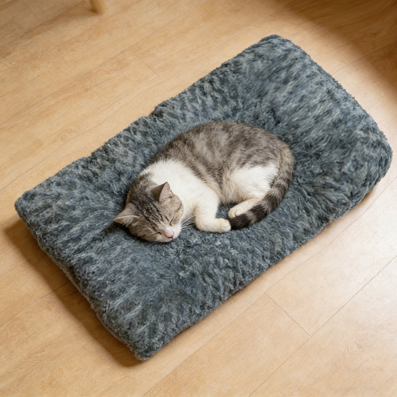 Fluffy Plush Soft Flat Animal Pet Sleeping Bed